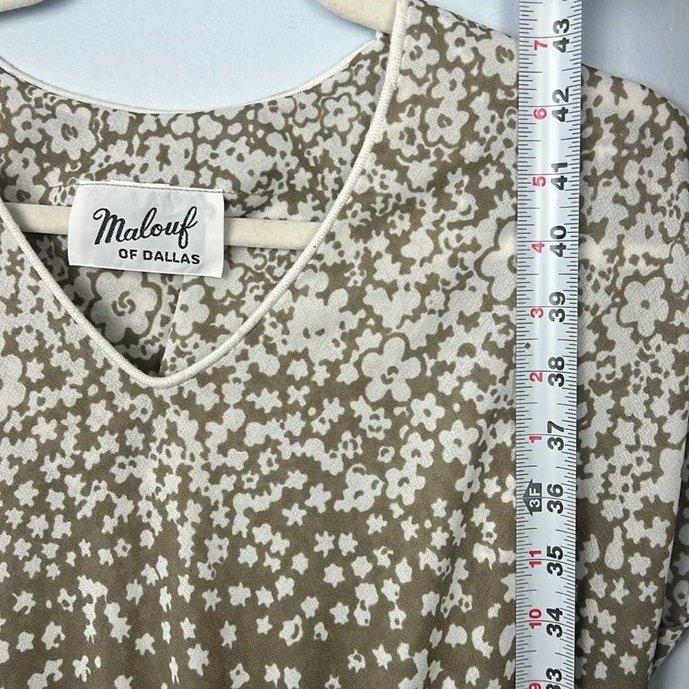 Malouf of Dallas vintage belted floral dress medium